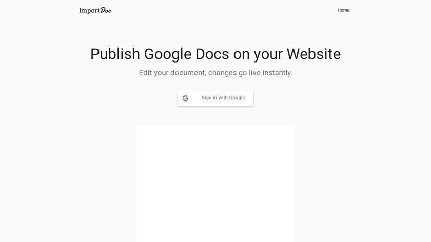 ImportDoc Landing Page