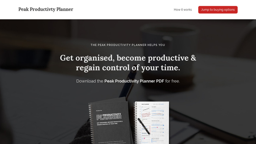 Peak Productivity Planner Landing Page