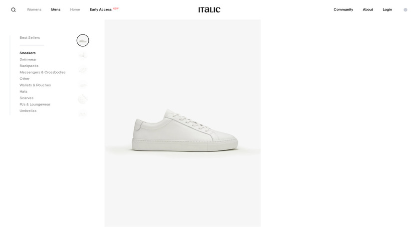 Cadence Leather Sneakers Landing Page