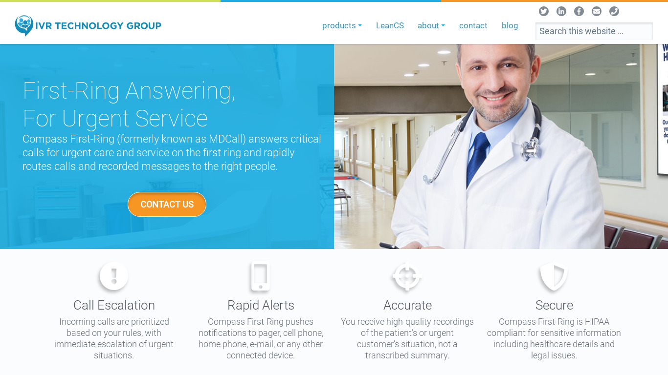MDCall Landing page