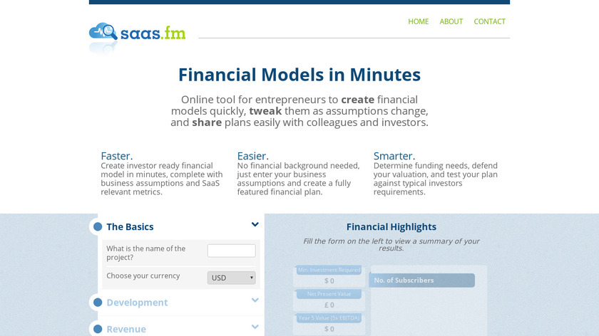 SaaS FM Landing Page