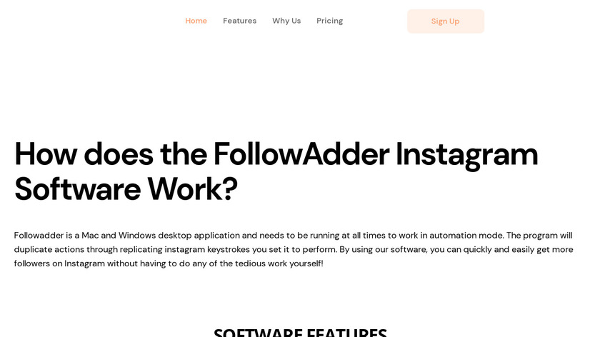 Followadder Landing Page