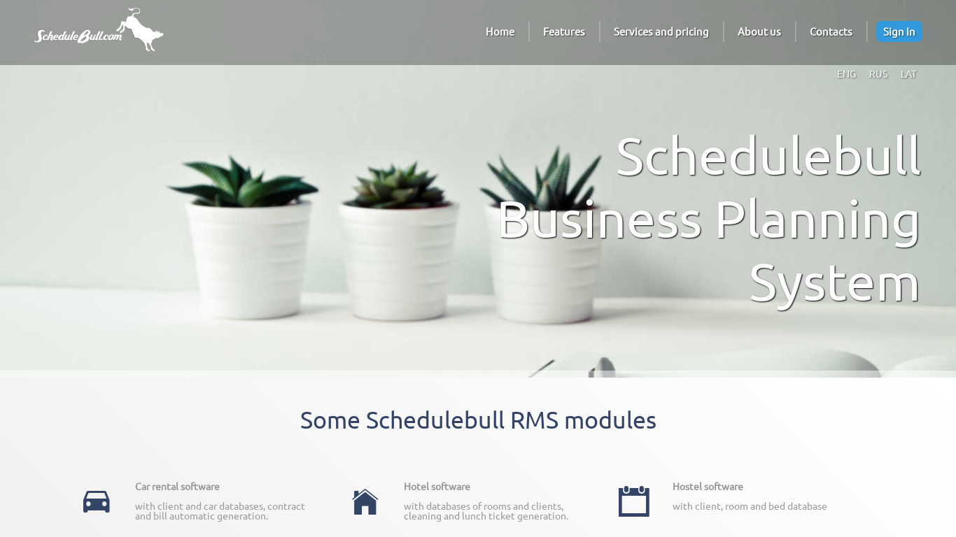 ScheduleBull Landing page