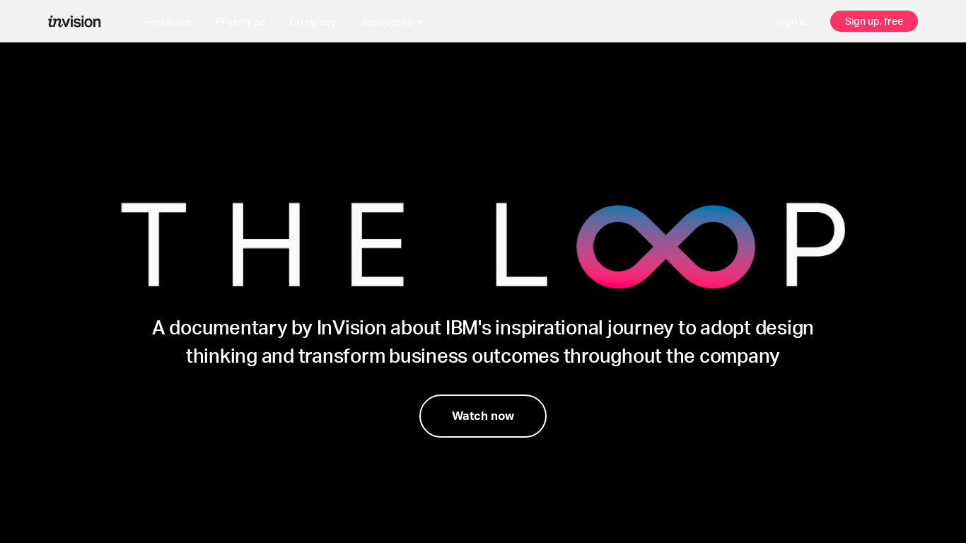 THE LOOP by InVision Landing page