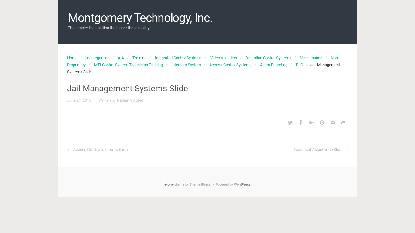 montgomerytechnology.com ProTrak Landing page