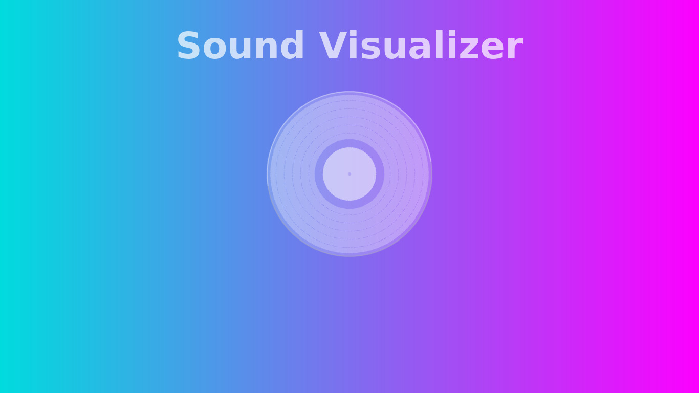Sound Visualizer Landing page