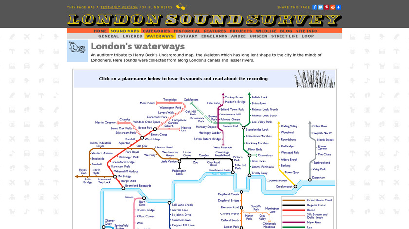 Soundmap of London Landing Page