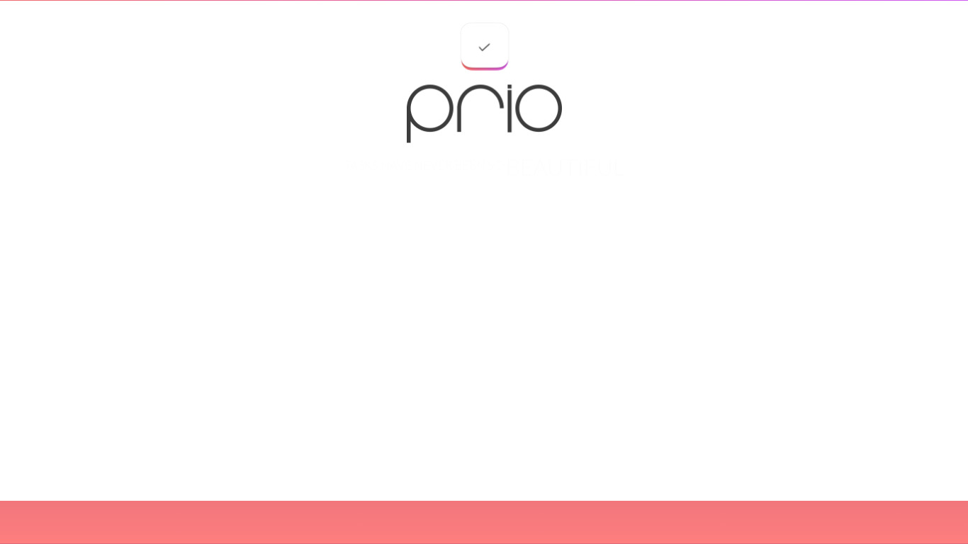 Prio Landing page