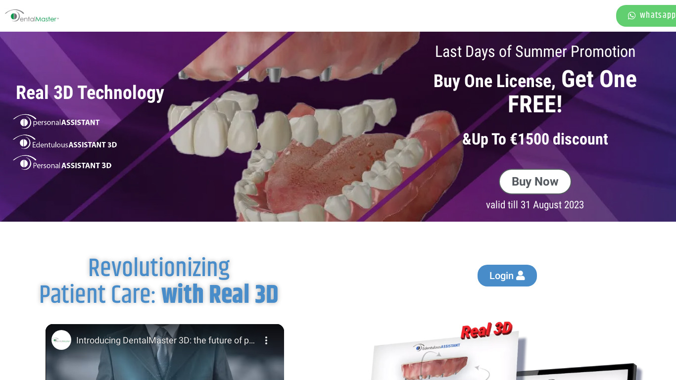 DentalMaster Landing page
