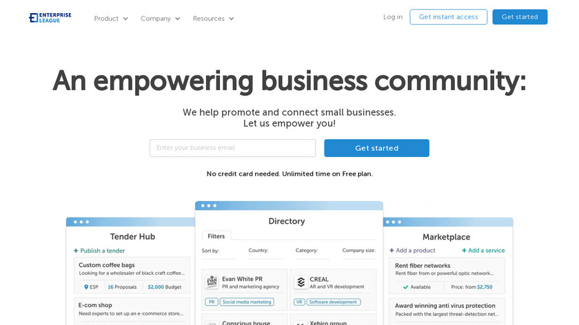 Enterprise League Landing Page