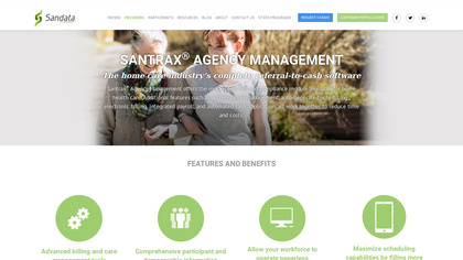 sandata.com Santrax Agency Management image