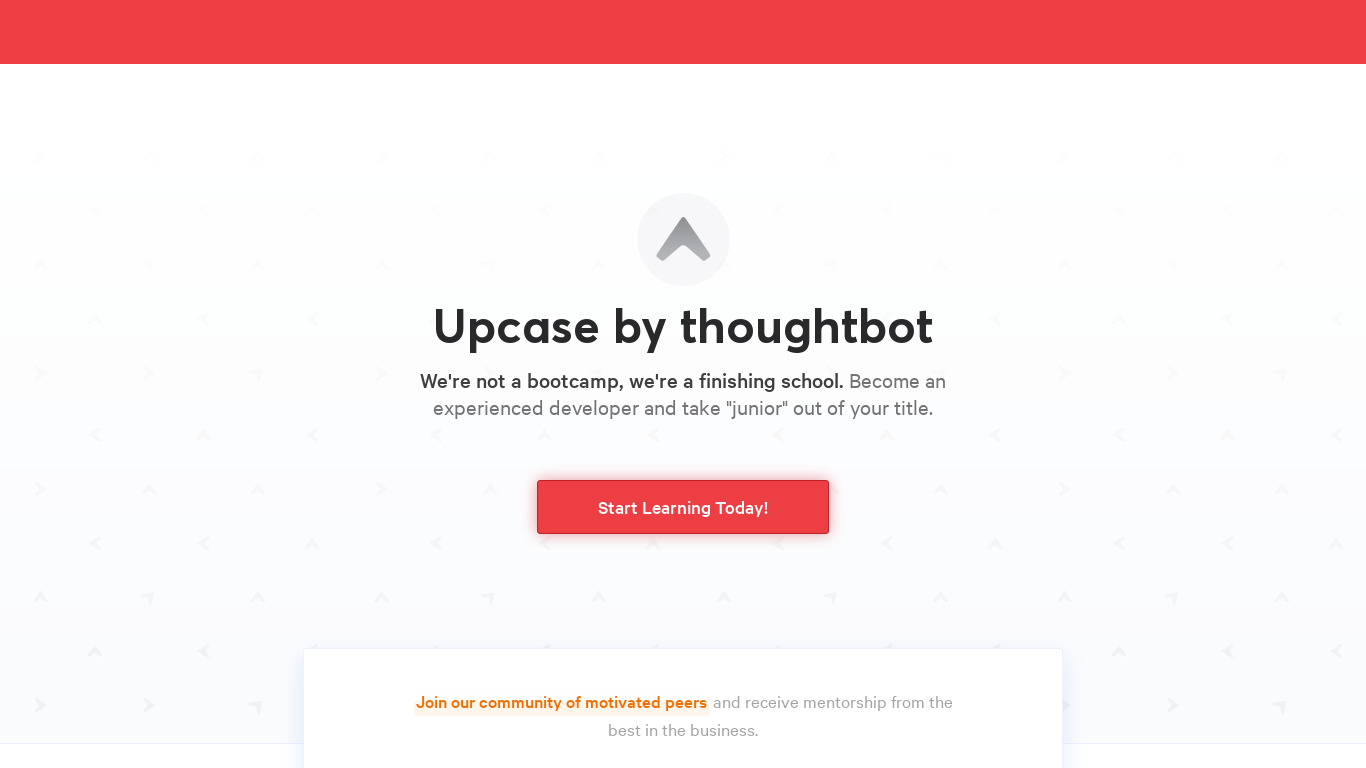 Upcase Landing page