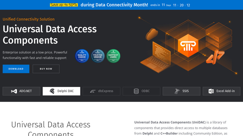 Universal Data Access Components Landing Page