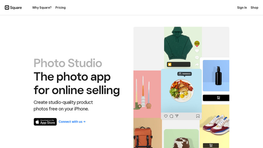 Square Photo Studio Landing Page