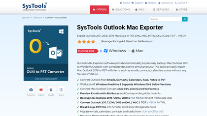 SysTools Outlook Mac Exporter image