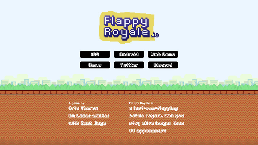 Flappy Royale Landing Page