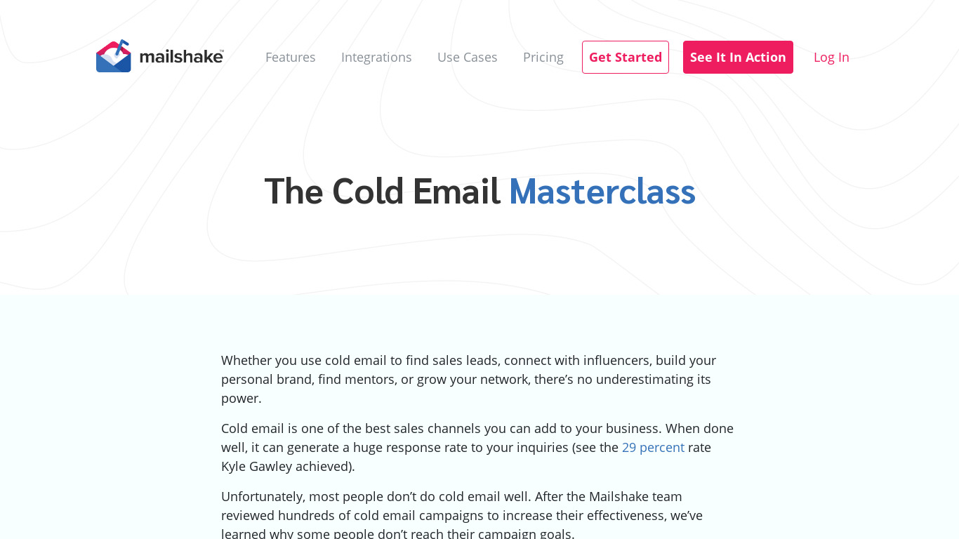 Email Outreach Playbook Landing page