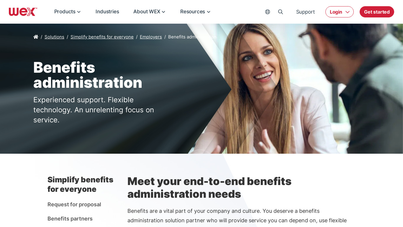 benefitsCONNECT Landing page