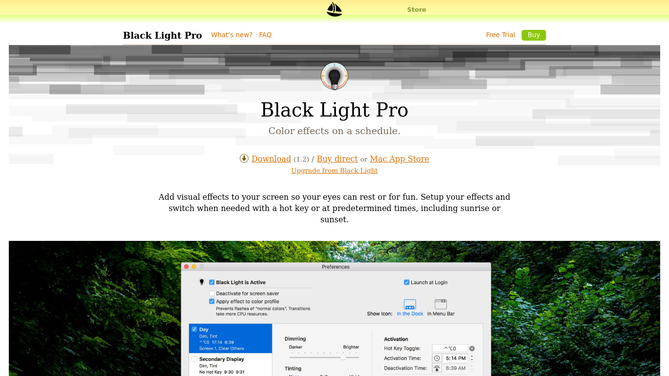 Black Light Pro Landing page