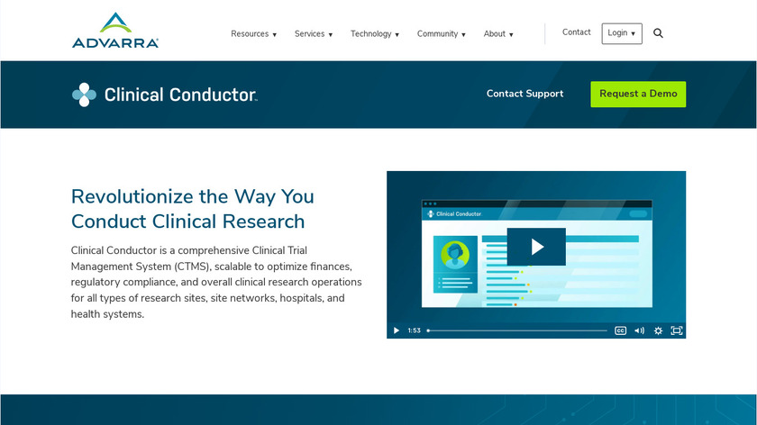 Clinical Conductor CTMS Landing Page