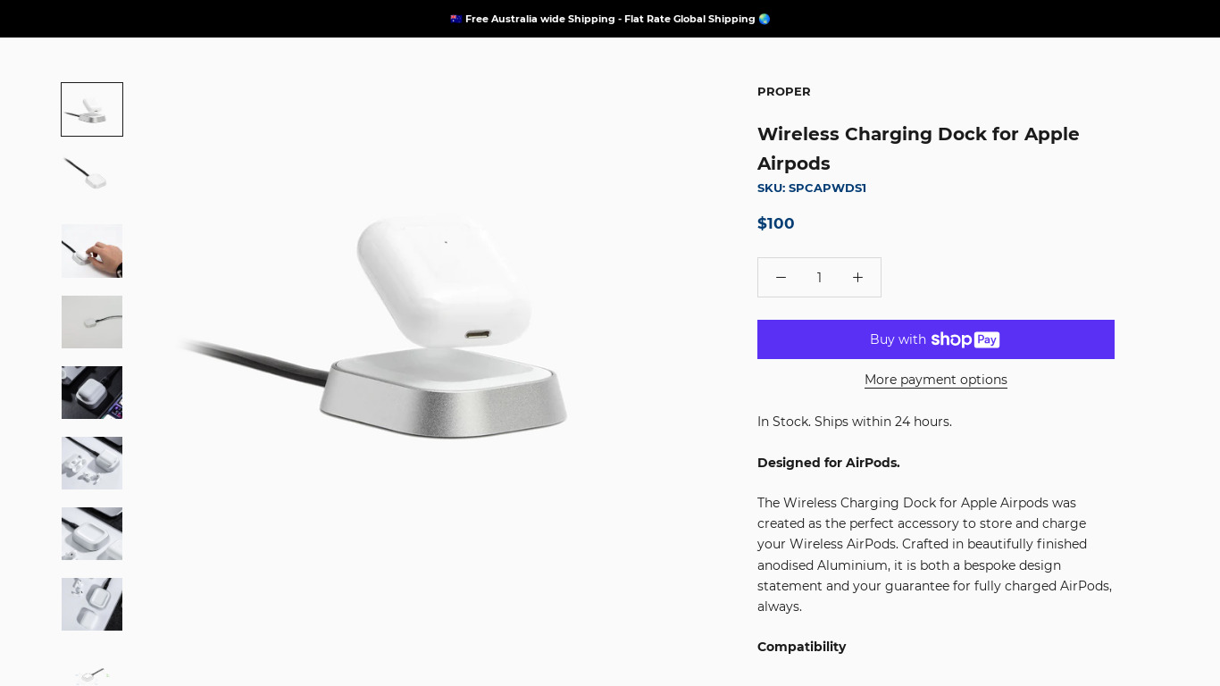 Proper Wireless Charger for Airpods Landing page
