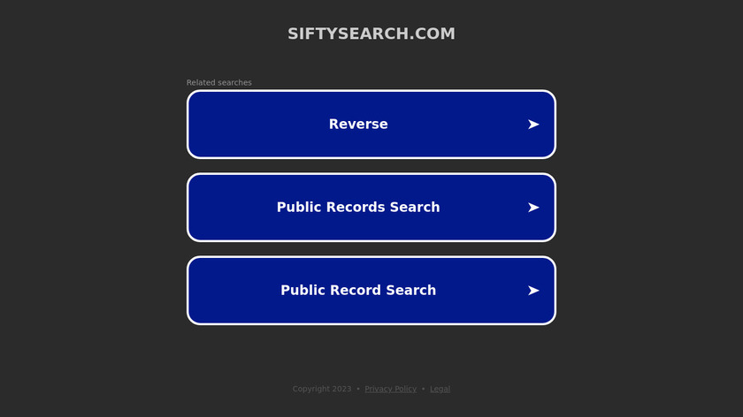 Sifty Search Landing Page