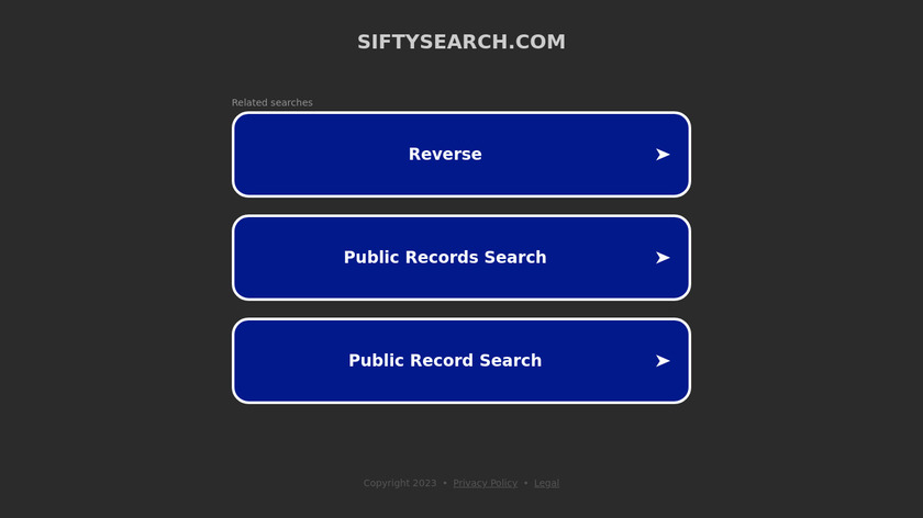 Sifty Search Landing Page