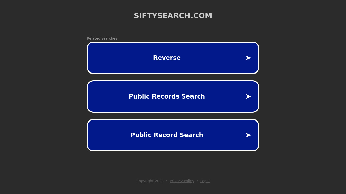 Sifty Search Landing page
