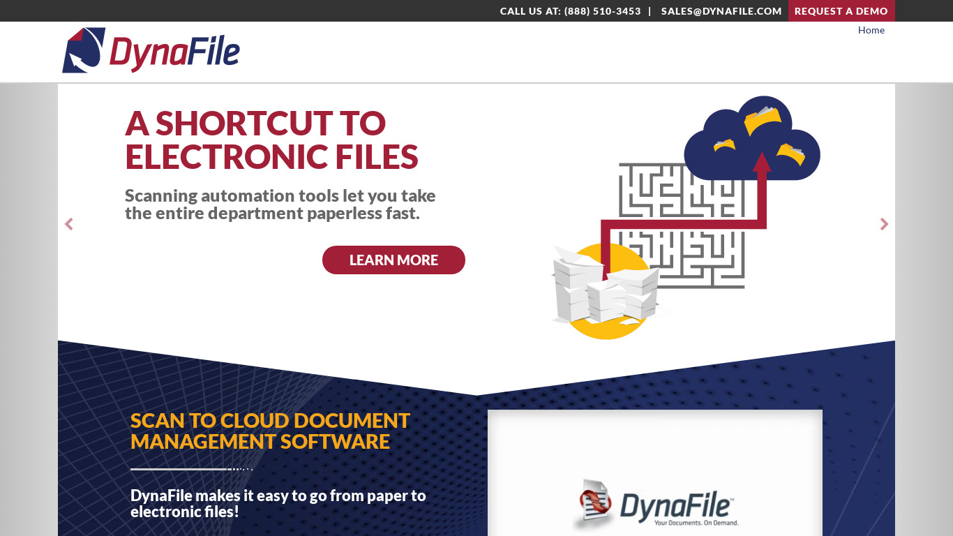 DynaFile Landing page