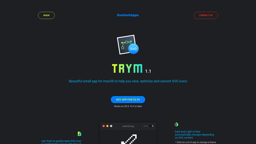 Trym Landing Page