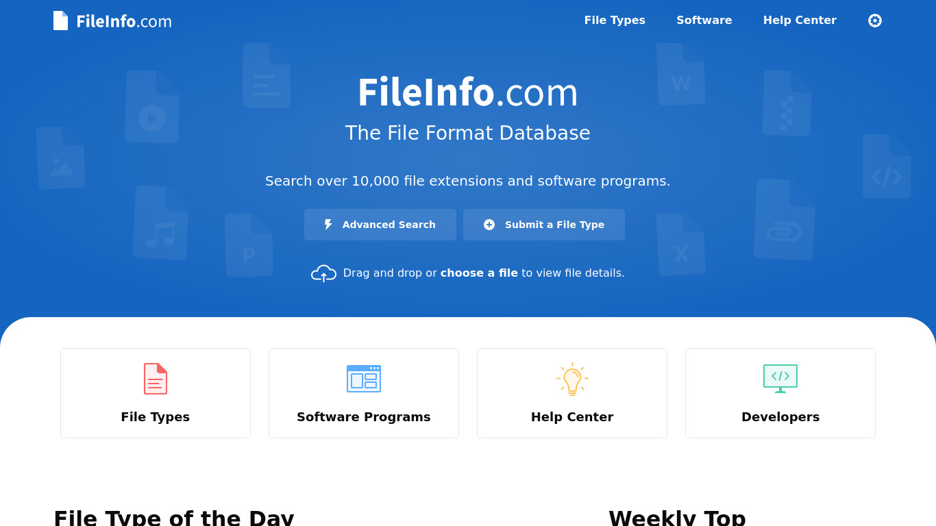 FileInfo.com Landing page
