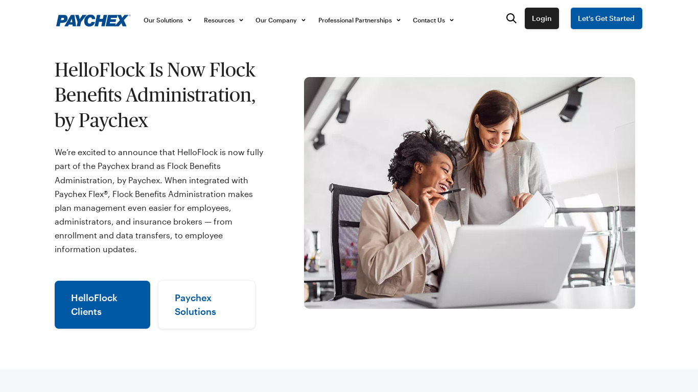 Flock HR Landing page