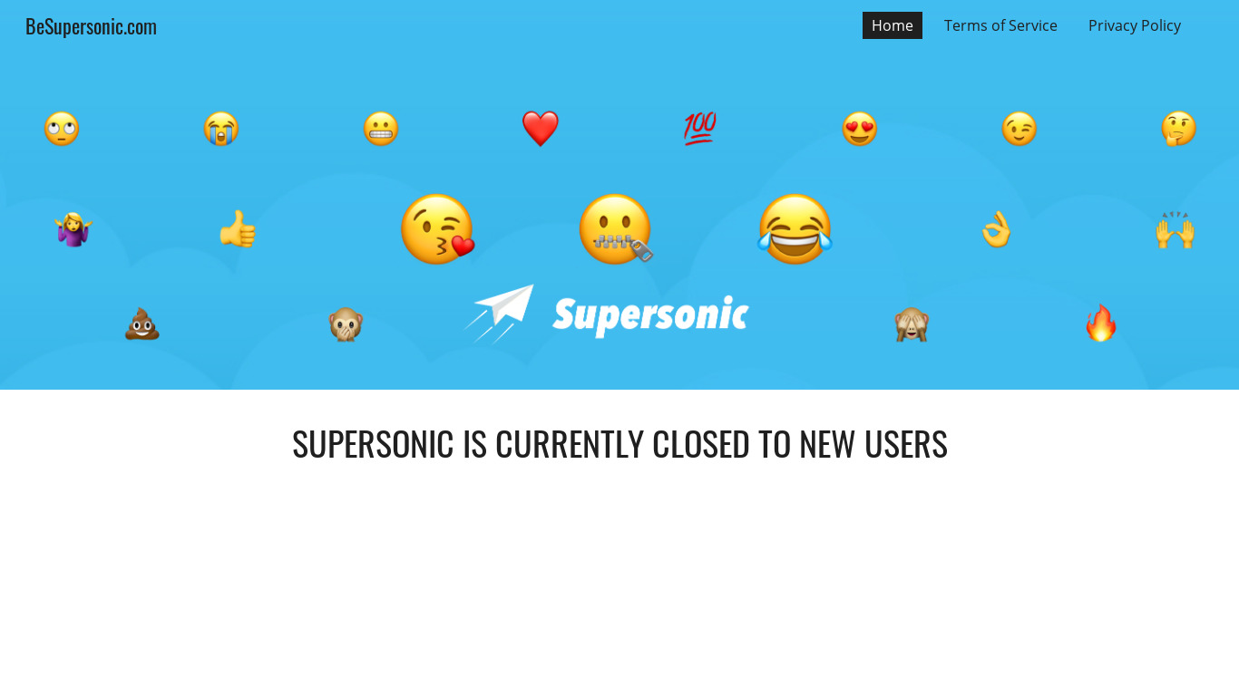 Supersonic Fun Voice Messenger Landing page