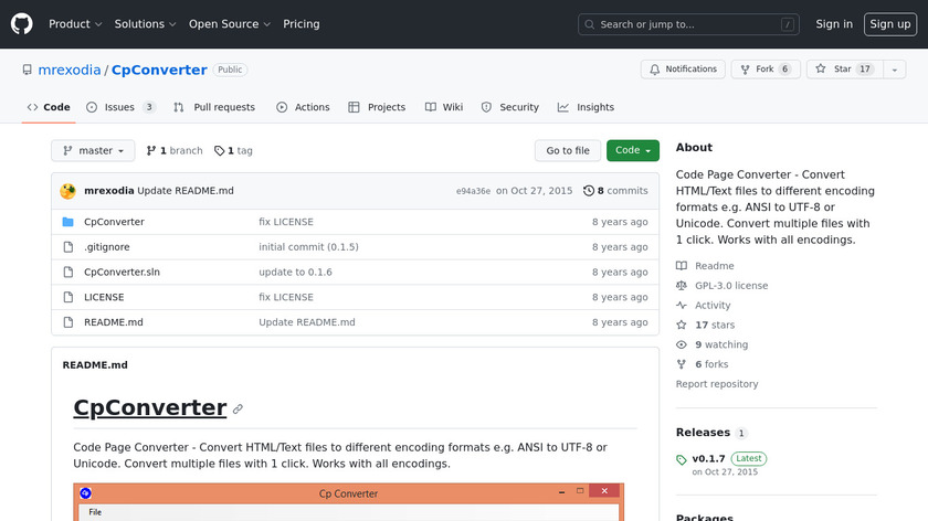 CpConverter Landing Page