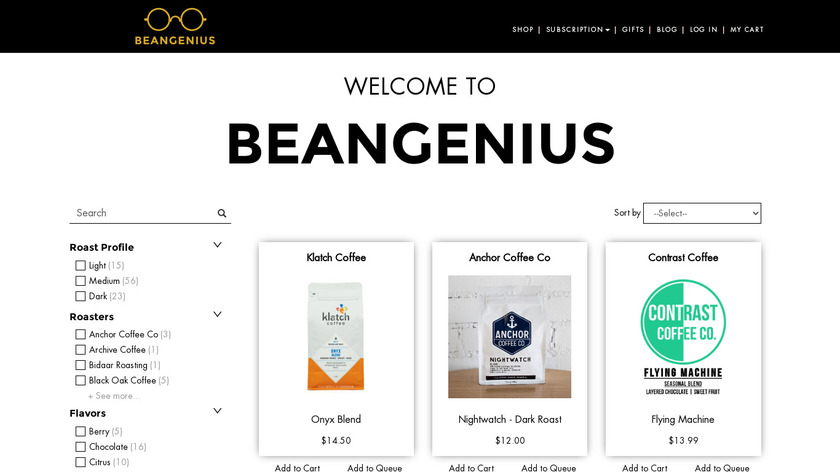 BeanGenius Landing Page