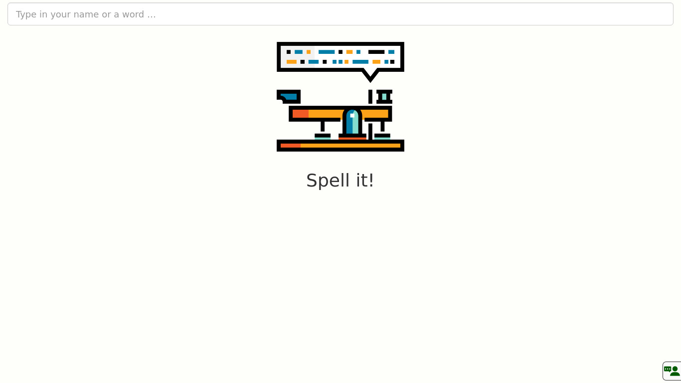 Spell It! Landing page