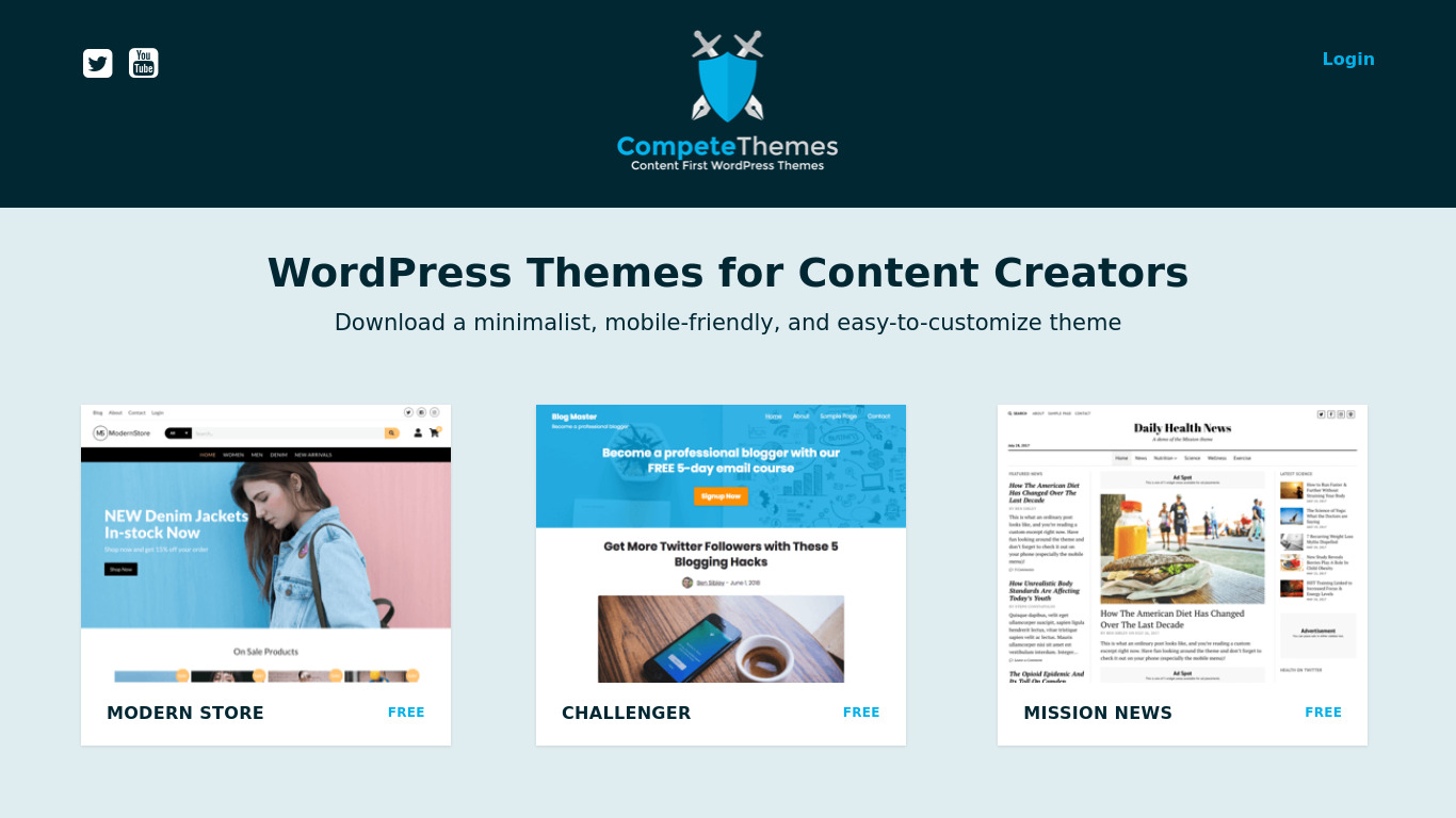 Contents Landing page