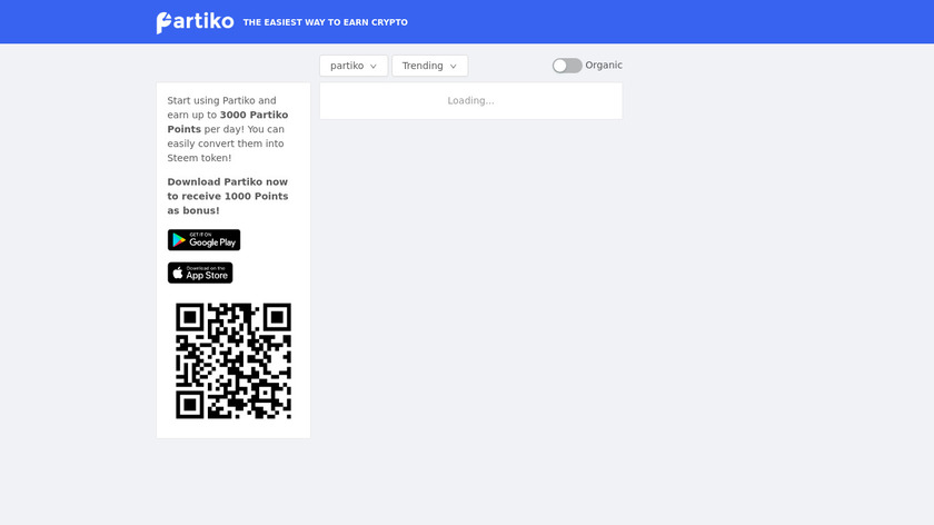 Partiko Landing Page