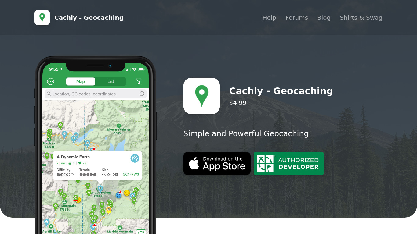 Cachly Landing page