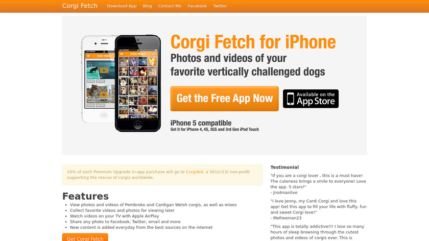 Corgi Fetch Landing Page