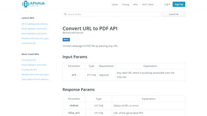 Convert Webpage to PDF API image