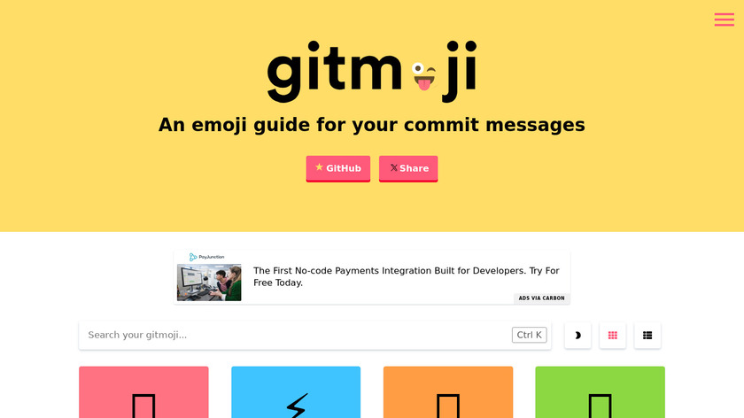 Gitmoji Landing Page