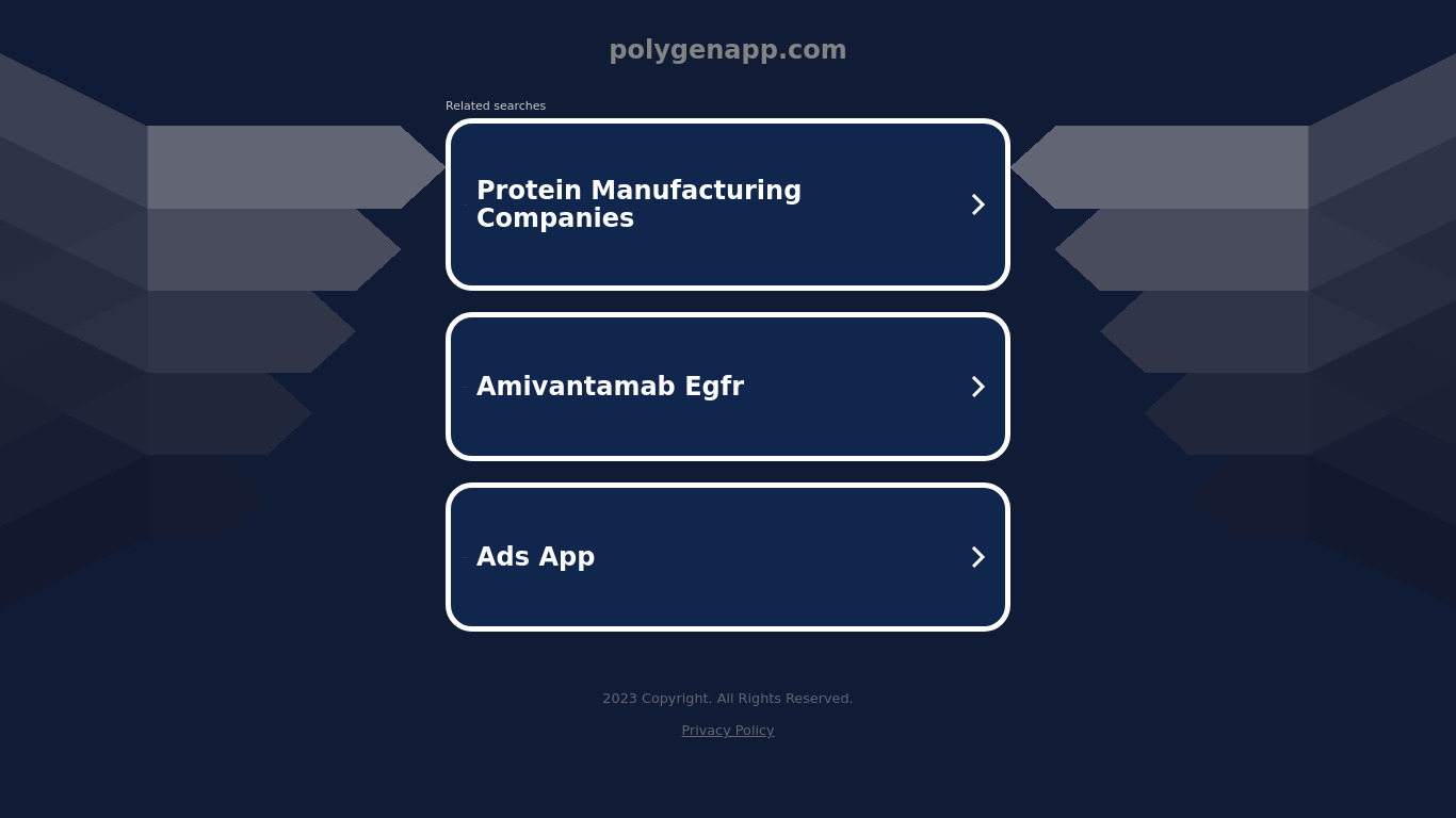 PolyGen App Landing page