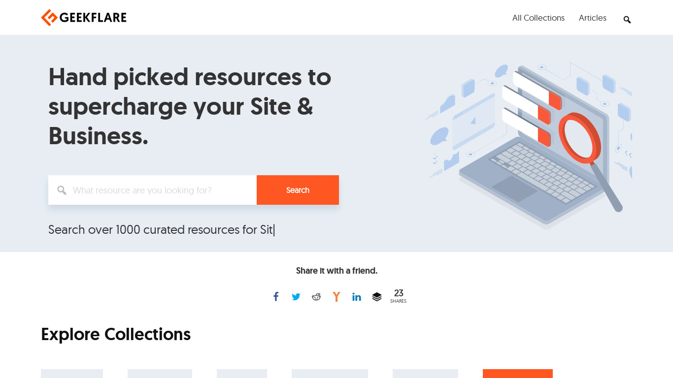 geekflare.com Geek Flare Nexus Landing page