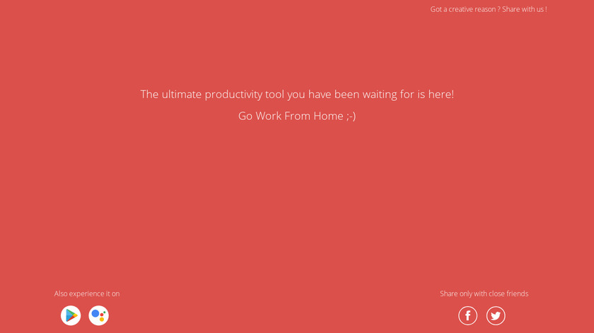 I don't like work Landing Page
