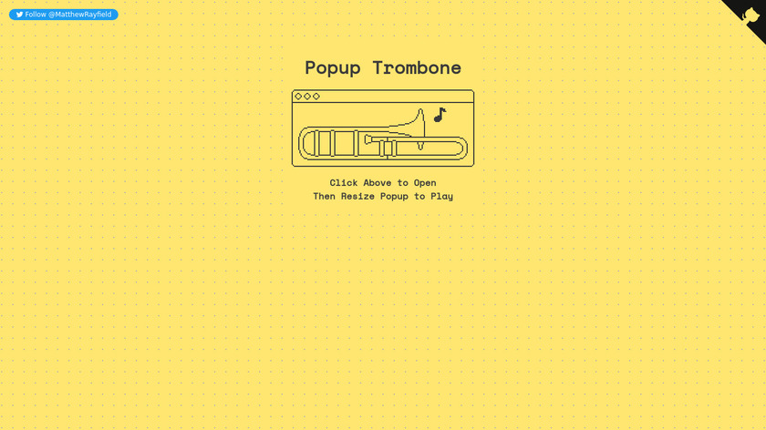 Popup Trombone Landing Page