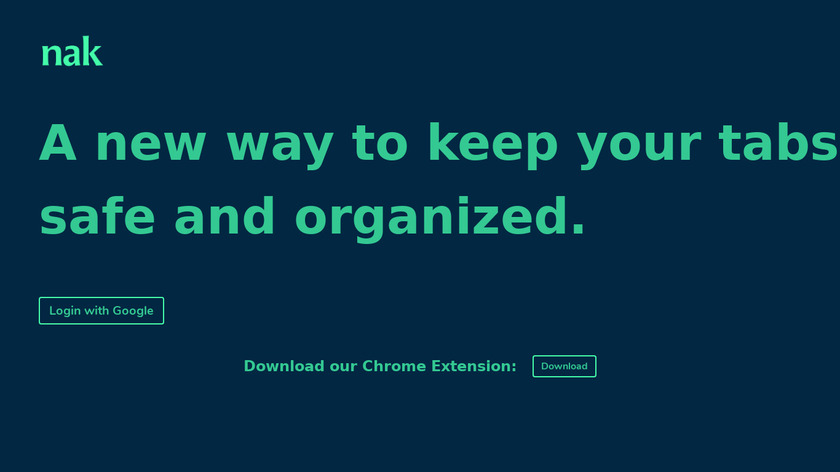 NAK Tab Manager Landing Page