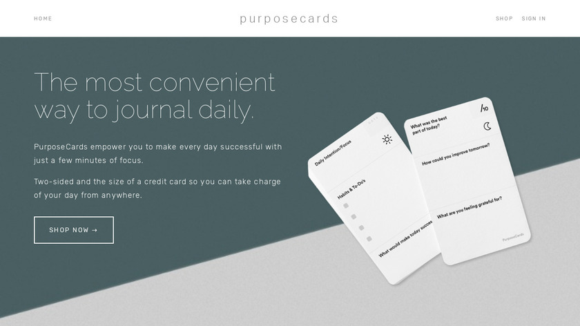 Mypurposecards.com Landing Page