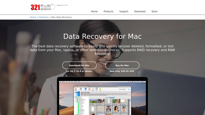 321Soft Data Recovery for Mac Landing Page
