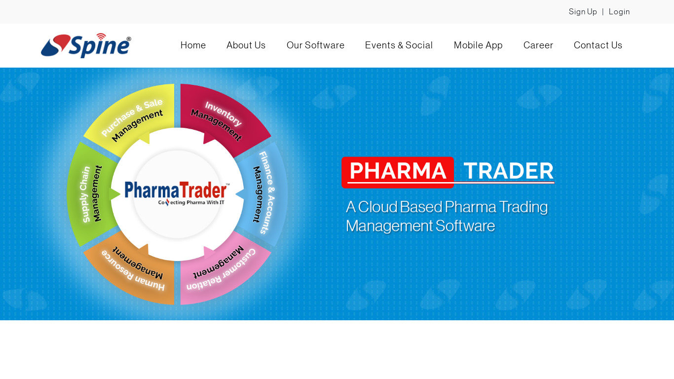 PharmaTrader Landing page